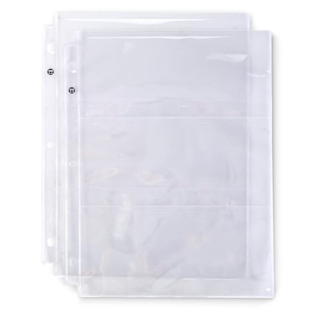 Bookazine 3-Pocket Bill Sleeves, 20PK TI3354541